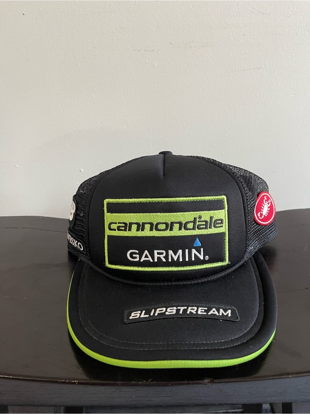 Cannondale Castrelli Garmin Slipstream Black Neon Green Trucker Hat